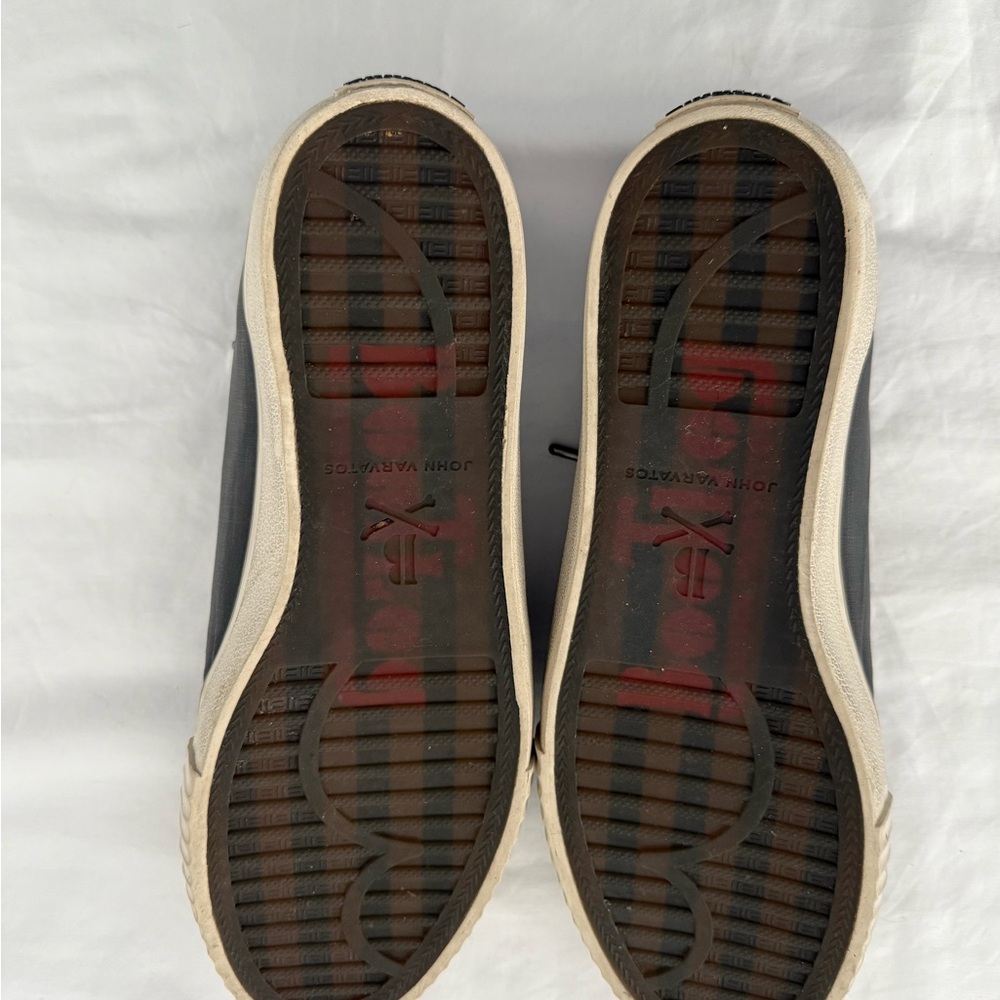 John Varvatos Charcoal and Cream Sneakers - Picture 6 of 7